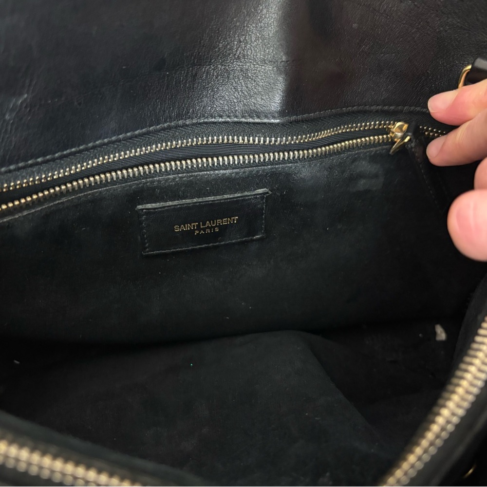 small sac de jour tote black saint laurent with duster - Picture 5 of 7